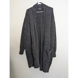 Barefoot Dreams CozyChic Cardigan Long Sleeve Open Front Pockets Gray 1X